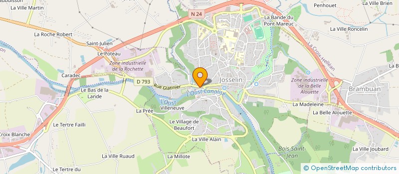 localisation de l'entreprise BREIZH COMBAT  JOSSELIN