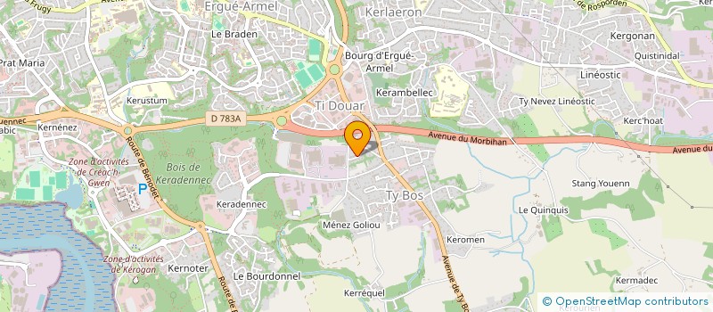 localisation de l'entreprise BREIZH DECO  QUIMPER