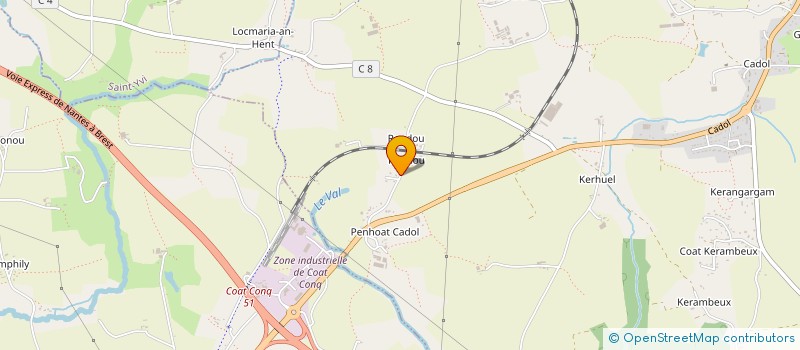 localisation de l'entreprise BREIZH DECO  MELGVEN