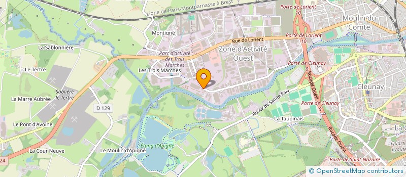 localisation de l'entreprise BREIZH ENROBES à RENNES