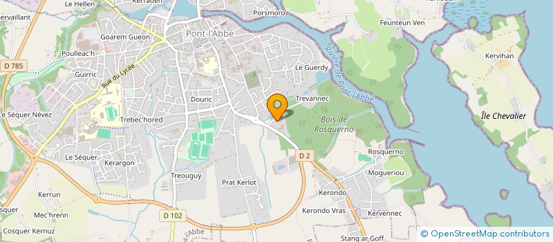 localisation de l'entreprise BREIZH FORET  LOCTUDY