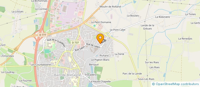 localisation de l'entreprise BREIZH GUILDE  BAIN-DE-BRETAGNE