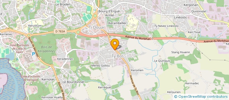 localisation de l'entreprise BREIZH INGE à QUIMPER