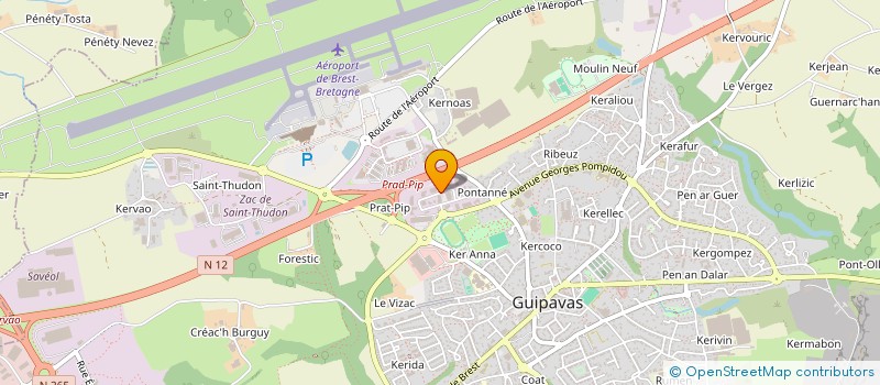 localisation de l'entreprise BREIZH ISOL à GUIPAVAS