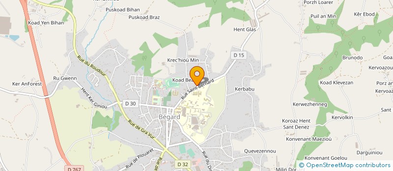 localisation de l'entreprise BREIZH KARATE DO à BEGARD