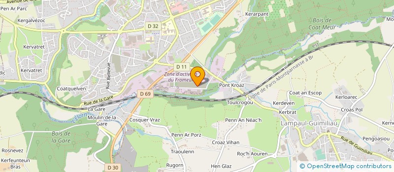 localisation de l'entreprise BREIZH LIN IMMO   LANDIVISIAU