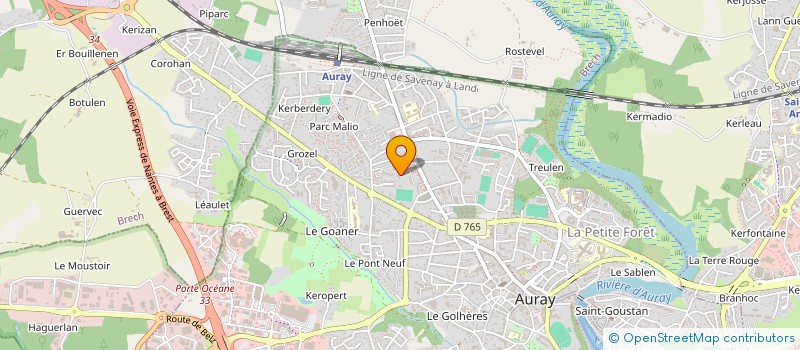 localisation de l'entreprise BREIZH M.F. à AURAY