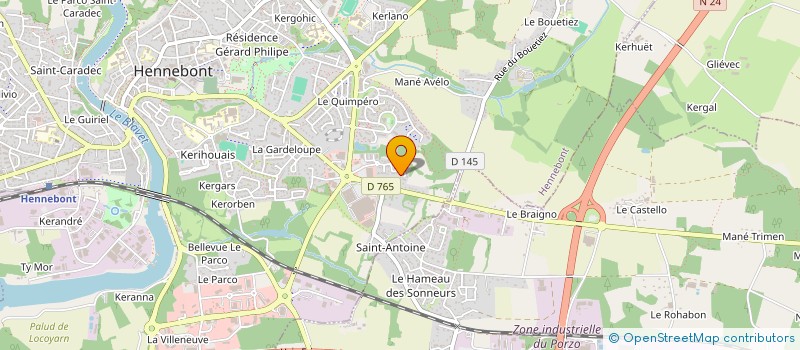 localisation de l'entreprise BREIZH-MEDIS  HENNEBONT