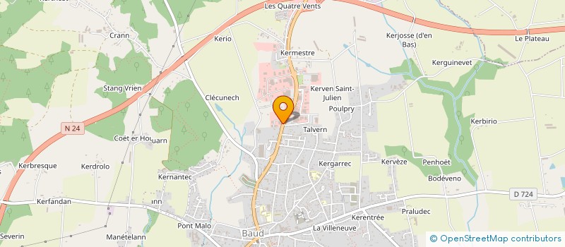 localisation de l'entreprise BREIZH MOTOCULTURE BAUD  BAUD