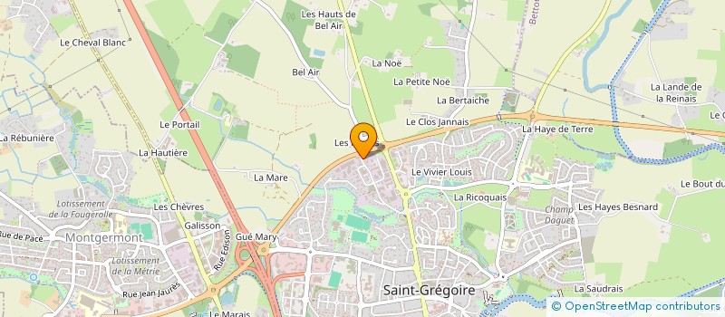 localisation de l'entreprise BREIZH PARE BRISE  SAINT-GREGOIRE