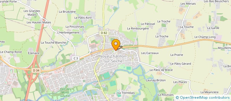 localisation de l'entreprise BREIZH PICKLEBALL ASSOCIATION  NOYAL-CHATILLON-SUR-SEICHE