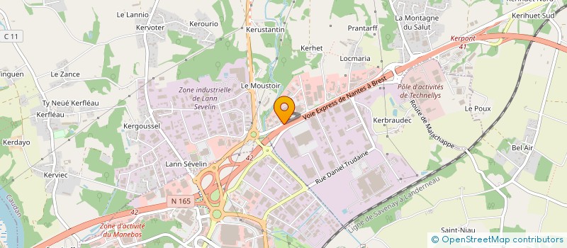 localisation de l'entreprise BREIZH RUGBY OCEAN  CAUDAN