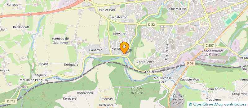 localisation de l'entreprise BREIZH SEAFOOD  LANDIVISIAU