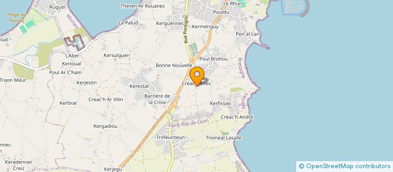 localisation de l'entreprise BREIZH TEK  ROSCOFF