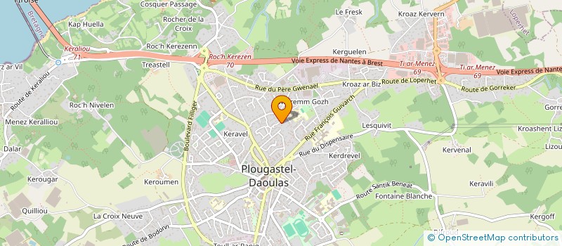 localisation de l'entreprise BREIZH TELECOM à PLOUGASTEL-DAOULAS