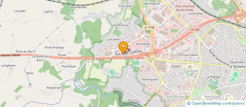 localisation de l'entreprise BREIZH TISSUS à PLOEREN