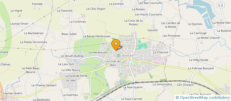 localisation de l'entreprise BREIZH TRANSPORTS  BRETEIL