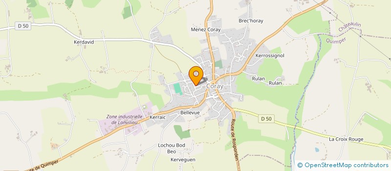 localisation de l'entreprise BREIZHCORP  CORAY
