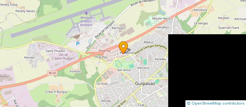 localisation de l'entreprise BREIZHOTECK  GUIPAVAS