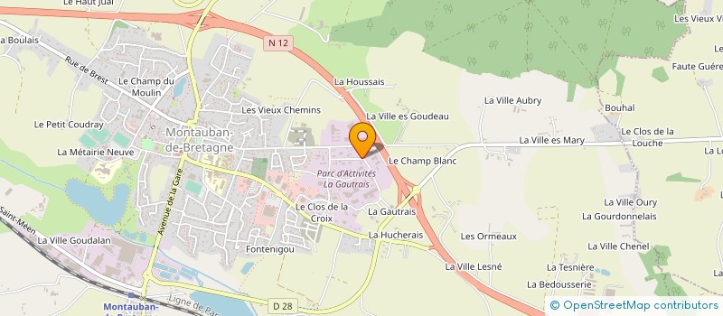 localisation de l'entreprise BREIZHTIC à MONTAUBAN-DE-BRETAGNE