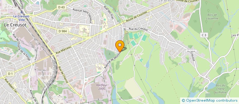 localisation de l'entreprise BRELIER  LE CREUSOT