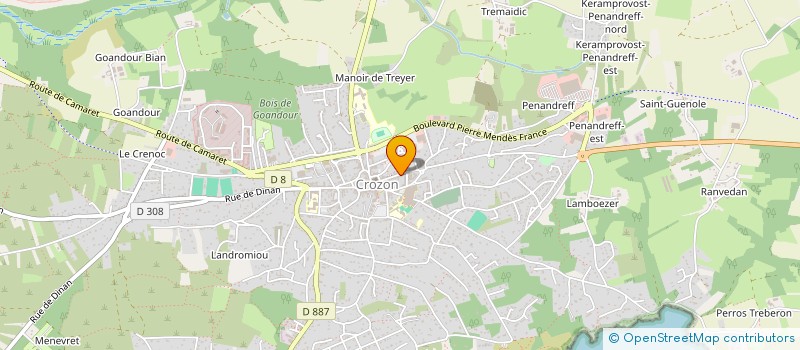 localisation de l'entreprise BRELIVET ROSMORDUC à CROZON