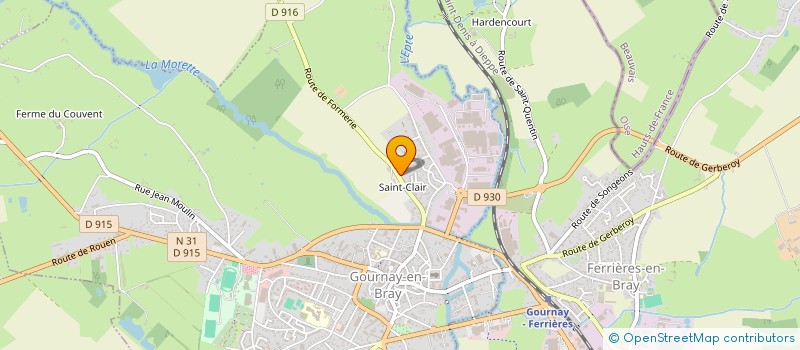 localisation de l'entreprise BREMONTIER-MERVAL FOOTBALL CLUB  GOURNAY-EN-BRAY