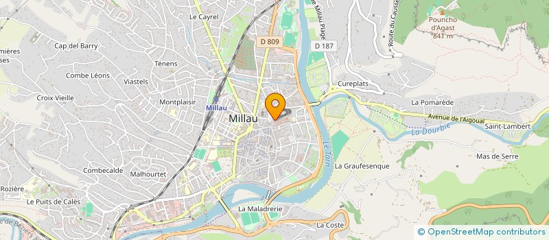 localisation de l'entreprise BRENGUES EXPERTISE  MILLAU