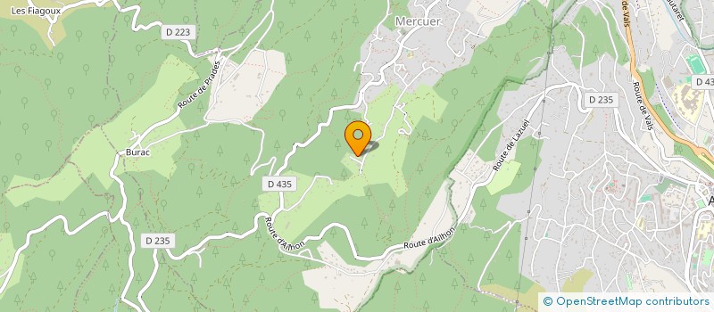 localisation de l'entreprise BRENIAUX SYLVAIN ELECTRICITE 07  MERCUER