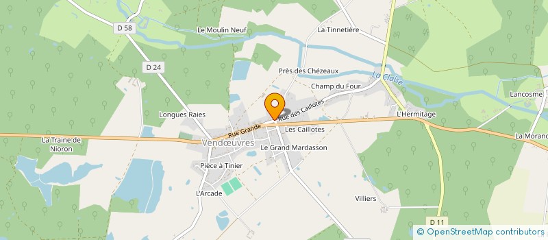 localisation de l'entreprise BRENNE LOISIRS à VENDŒUVRES