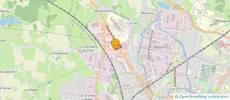 localisation de l'entreprise BRESSE AUTO SPORT à VIRIAT