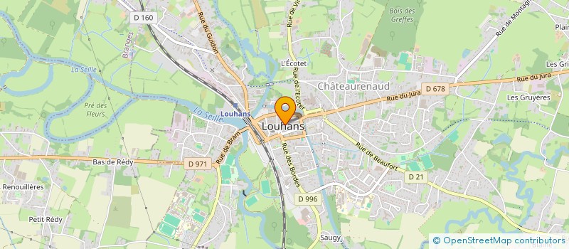 localisation de l'entreprise BRESSE AUTOMOBILES DIFFUSION à LOUHANS