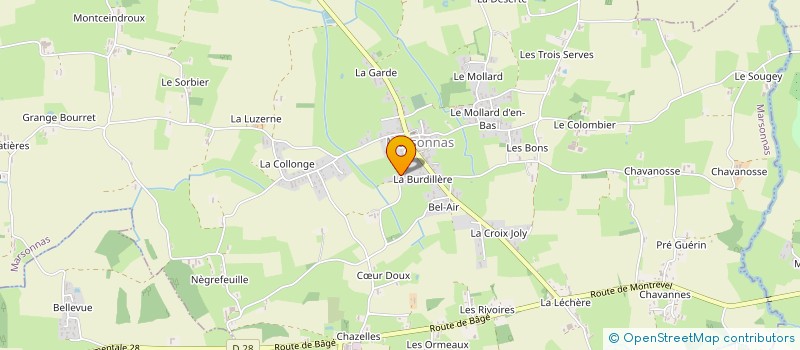 localisation de l'entreprise BRESSE COCAGNE  MARSONNAS