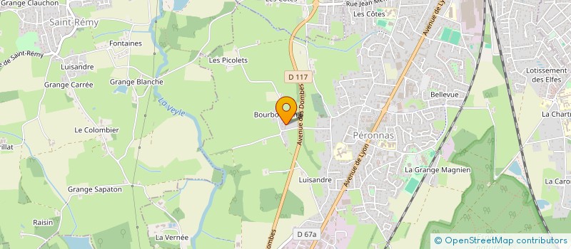 localisation de l'entreprise BRESSE DOMBES TOITURES à PERONNAS