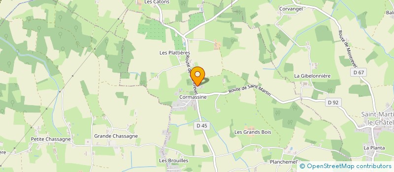 localisation de l'entreprise BRESSE ELECTRICITE 24/24  CURTAFOND