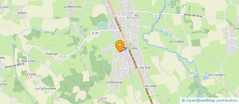localisation de l'entreprise BRESSE ETANCHEITE à ATTIGNAT