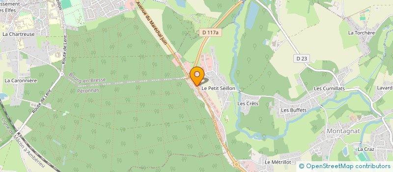 localisation de l'entreprise BRESSE PNEUMATIQUES à MONTAGNAT