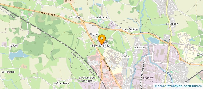 localisation de l'entreprise BRESSE PNEUS à VIRIAT