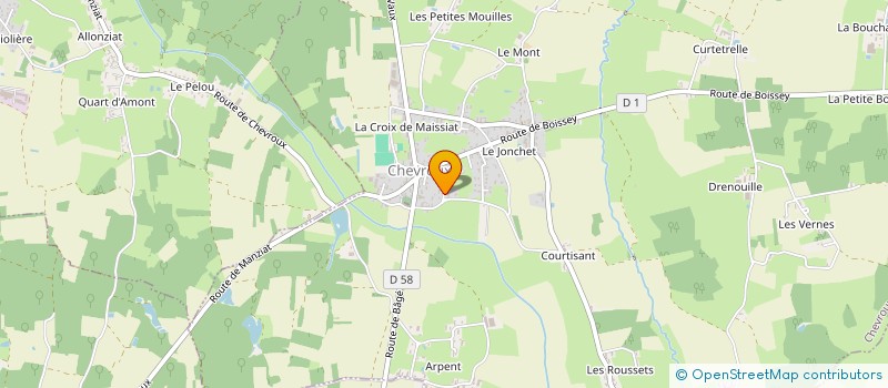 localisation de l'entreprise BRESSE SAONE TRANSPORT  CHEVROUX