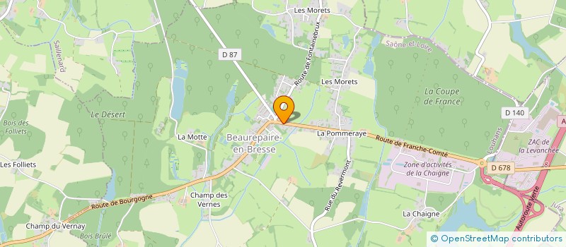localisation de l'entreprise BRESSE SOLS RENOVATION à BEAUREPAIRE-EN-BRESSE