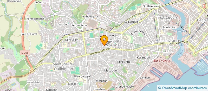 localisation de l'entreprise BREST KERAUDREN  BREST