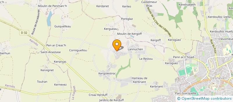 localisation de l'entreprise BRESTYMOR  LE FOLGOET