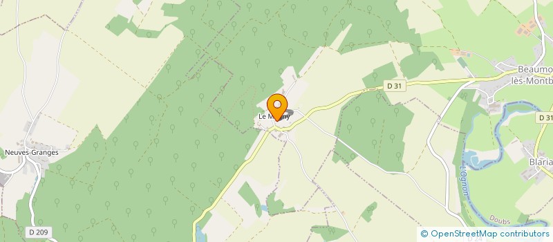 localisation de l'entreprise BRET MENUISERIE  RECOLOGNE-LES-RIOZ