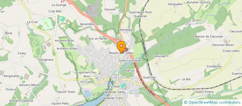 localisation de l'entreprise BRETAGNE APICULTURE  DAOULAS