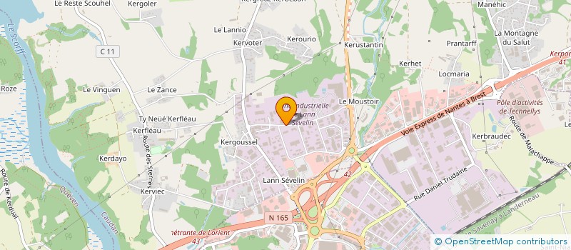 localisation de l'entreprise BRETAGNE ASPIRATION à CAUDAN