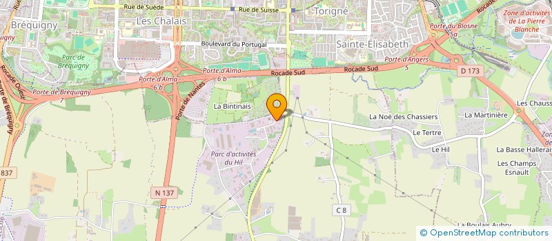 localisation de l'entreprise BRETAGNE AUTOMOBILES  CESSON-SEVIGNE