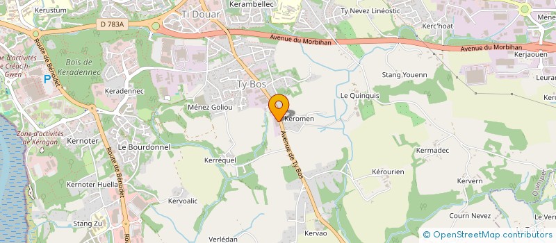 localisation de l'entreprise BRETAGNE AUTOS COLLECTION  QUIMPER