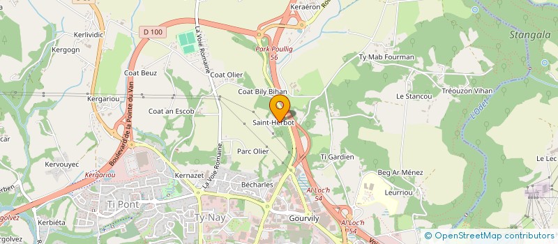 localisation de l'entreprise BRETAGNE CHANVRE DEVELOPPEMENT DIFFUSION à QUIMPER