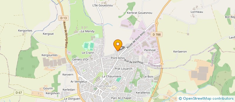 localisation de l'entreprise BRETAGNE CLOTURES FERMETURES à BOURG-BLANC