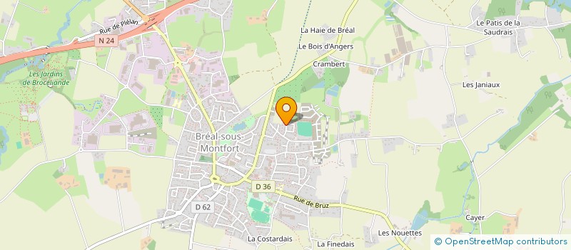 localisation de l'entreprise BRETAGNE CONTROLE PAR RAYONS X  BREAL-SOUS-MONTFORT